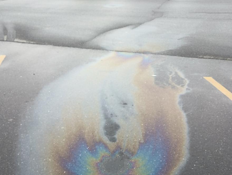 Oil in parking lot